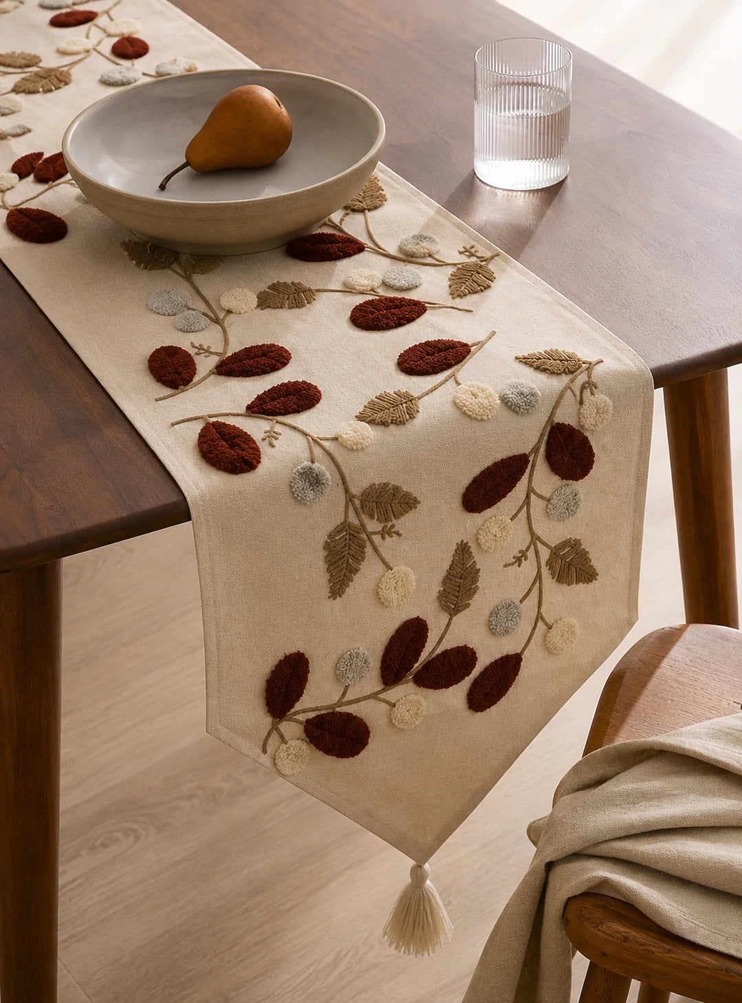 Ember Leaves Table Runner