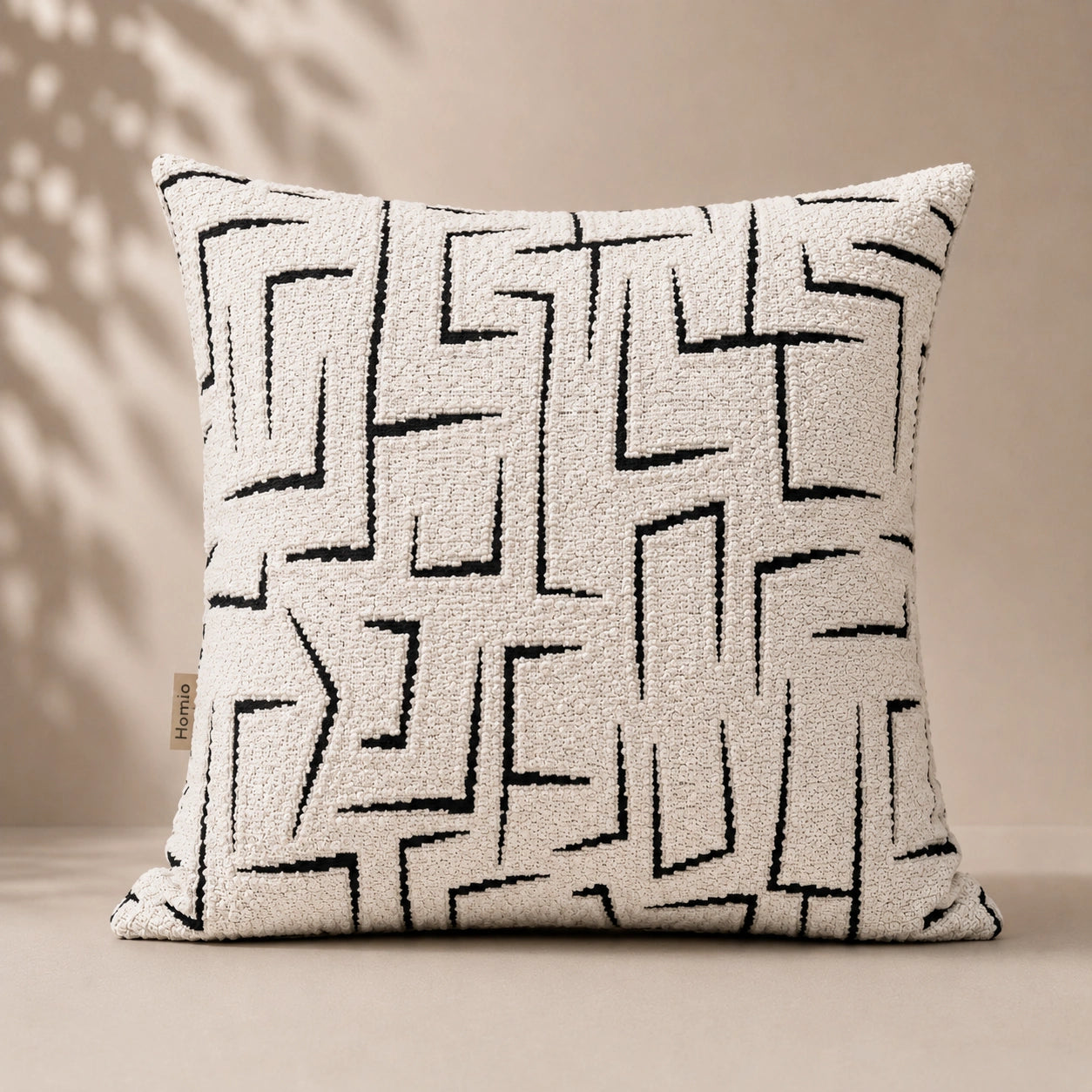 Black & Ivory Boho Cushion