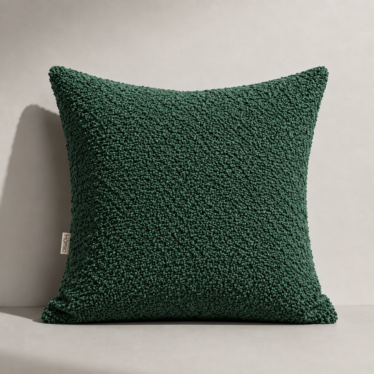 Forest Green Boucle Cushion