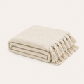Plain off white Boho Throw
