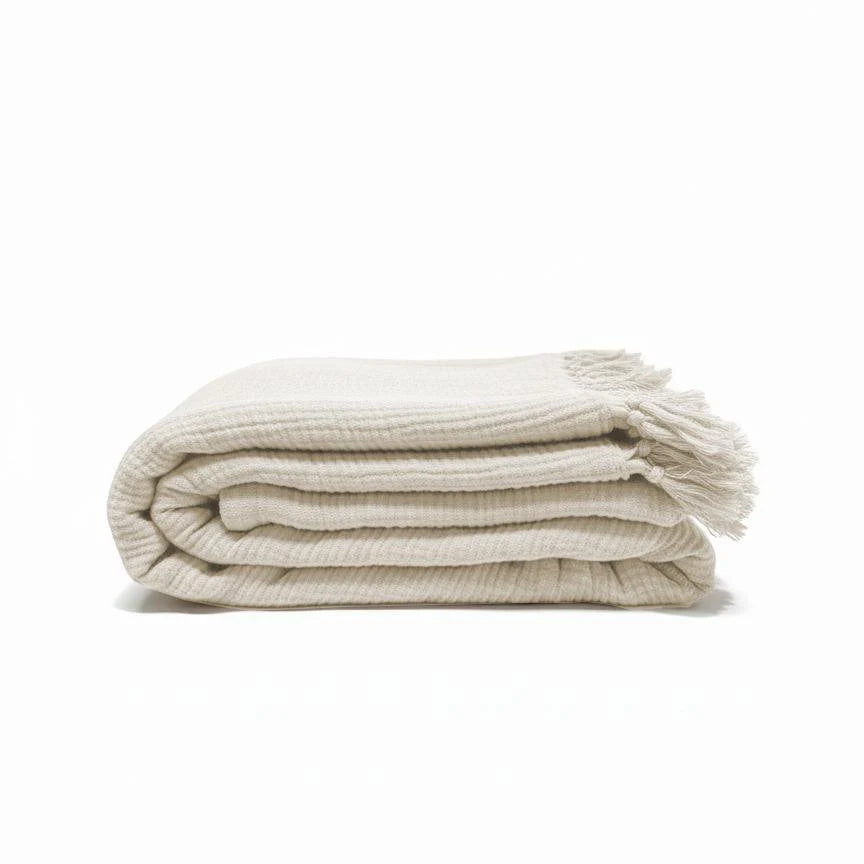 Cream Throw