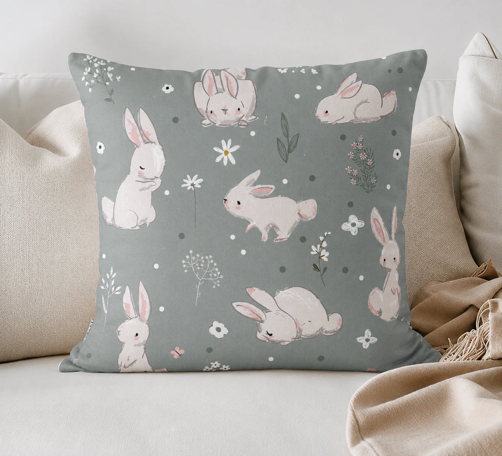 Bunny Meadow Cushion