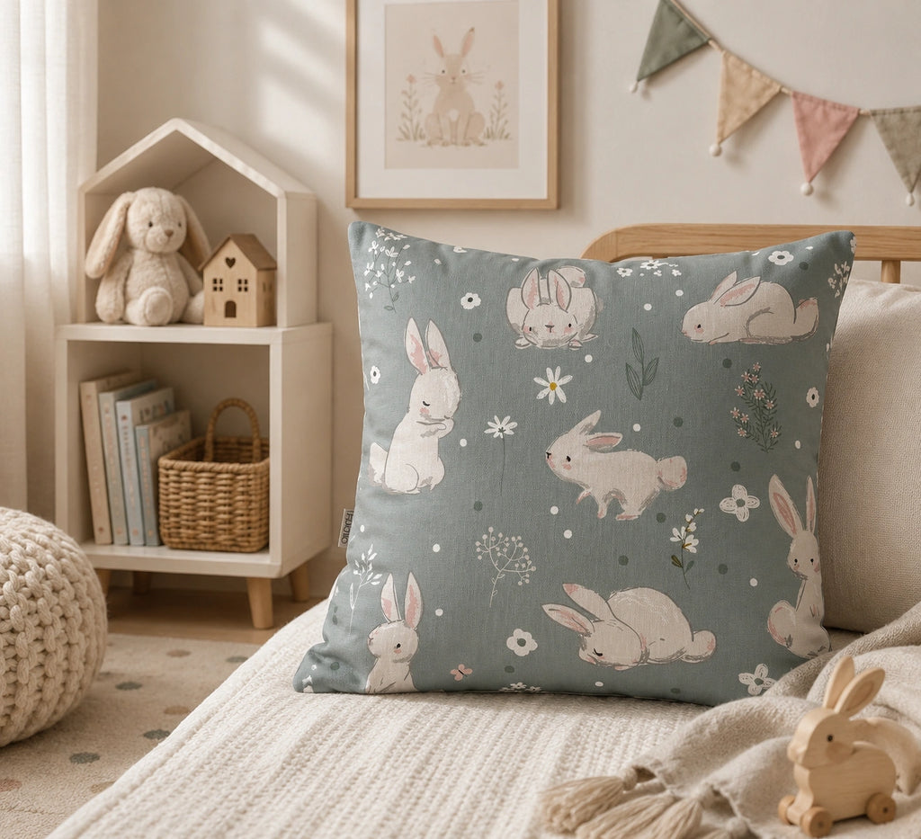 Bunny Meadow Cushion